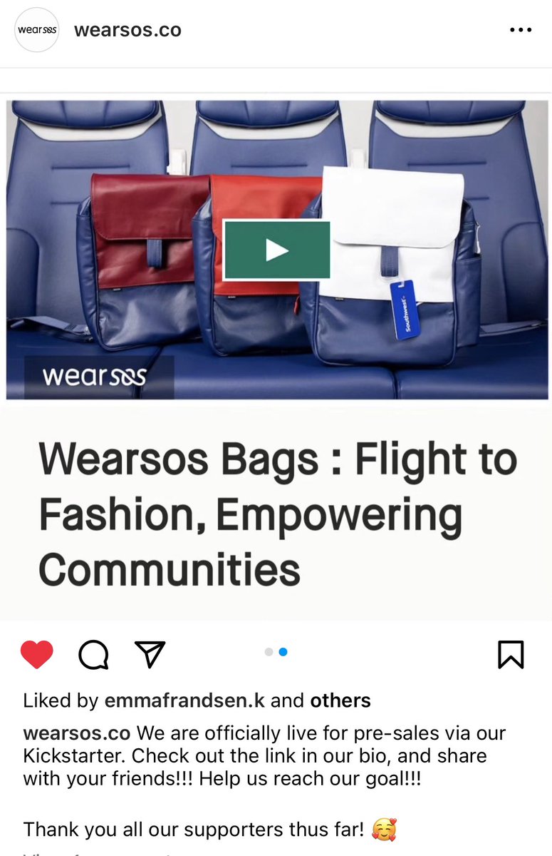 eci_IMPACT's tweet image. 🙌🏻💗💚🙌🏻 alumni Lynne and partner Christian for sharing your passion for making difference with the launch of wearsos, a socially conscious brand using upcycled airline leather to create unique pieces that reduce waste, and promote local economy activation. @wrdsb @ECI_Events
