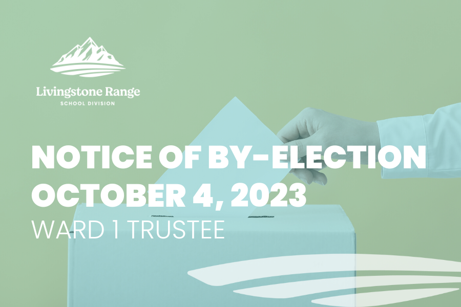 🗳️October 4, 2023: By-Election for 1 School Board Trustee in Ward 1 (Nanton, Stavely, Claresholm, Granum). 
Get all the details - including candidates &amp; polling station locations - on our website.
lrsd.ca/our-division/n…