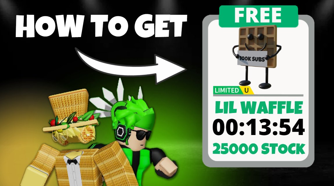 WaffleTrades on X: 🚨🧇5 FREE LIMITEDS ALERT🧇🚨 I am dropping 5 free  limiteds very soon and each one will drop when I reach a certain subscriber  milestone on ! Watch my video