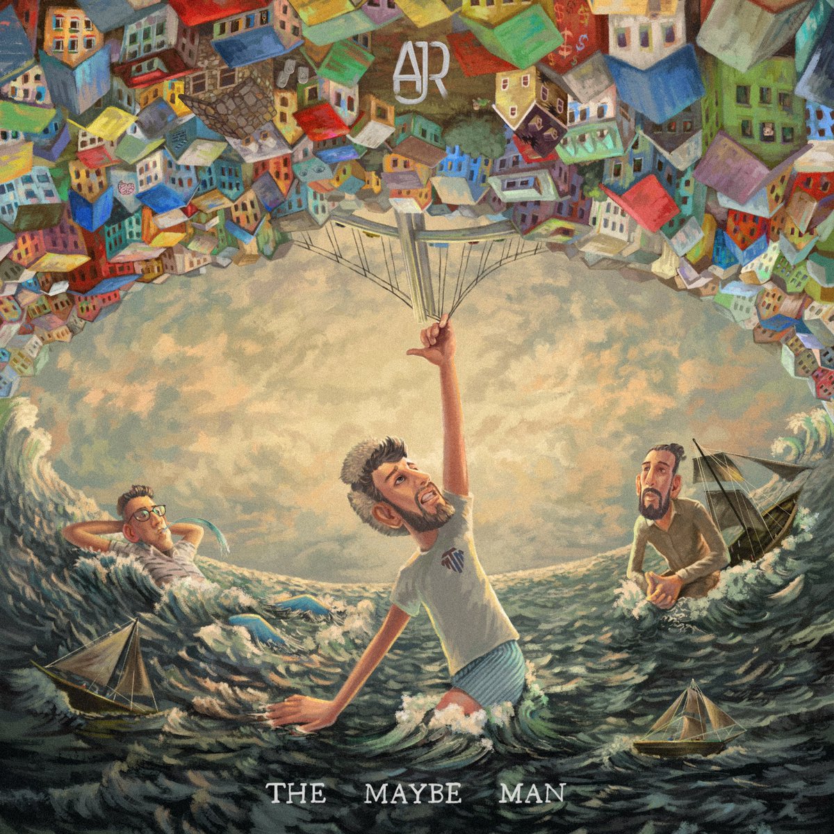 AJRBrothers's tweet image. THE MAYBE MAN ALBUM ART. We put absolutely everything we had into this album, visuals, and tour. Down to every little detail. Get ready to immerse yourself in this world. 

Presave/preorder goes live at midnight est.