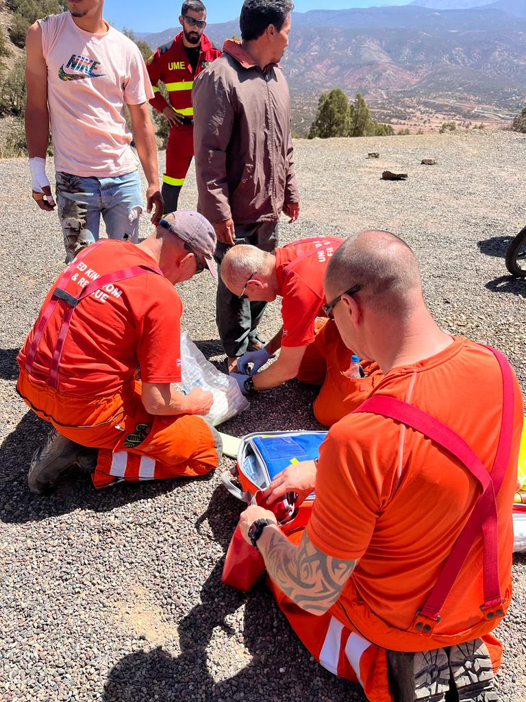 In response to the devastating aftermath of the earthquake in Morocco, #UKISAR has mobilized a team on behalf of <a href="/FCDOGovUK/">Foreign, Commonwealth & Development Office</a>.

The teams have been treating injured people and searching for survivors trapped under collapsed buildings in the mountains of Asni today.

Our heartfelt