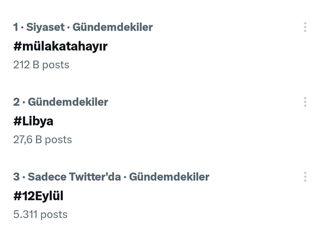 #mülakatahayır

212.000 twit ile gündemin ilk sırasındayız. Bugün sessiz kalırsanız yarının telafisi olmayacak.

Seçim öncesi <a href="/RTErdogan/">Recep Tayyip Erdoğan</a> Cumhurbaşkanı sözü vardı, mülakat kaldırılacak diye. Verilen söz tutulmalı.