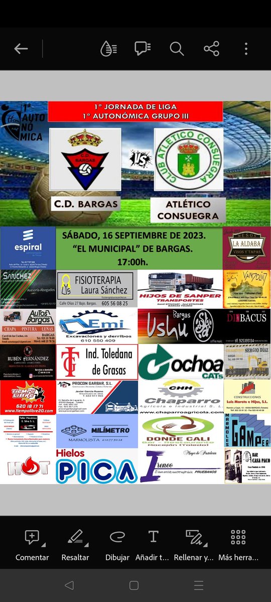 Comienza la temporada!
Jornada 1
🗓️ Sábado 16 de septiembre 
🆚 Atlético Consuegra
🏟️ El Municipal, Bargas.
⌚17:00h
#VamosBargas❤️💙⚽ 
<a href="/FFCM_es/">FFCM</a>