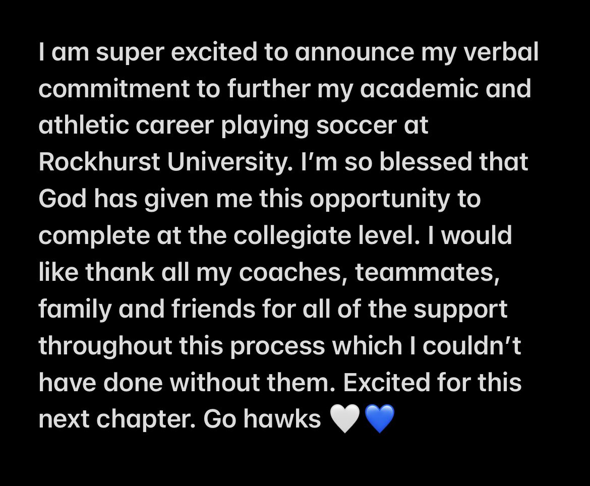 Committed 💙🤍 <a href="/RUhawkssoccer/">RU Women’s Soccer</a>