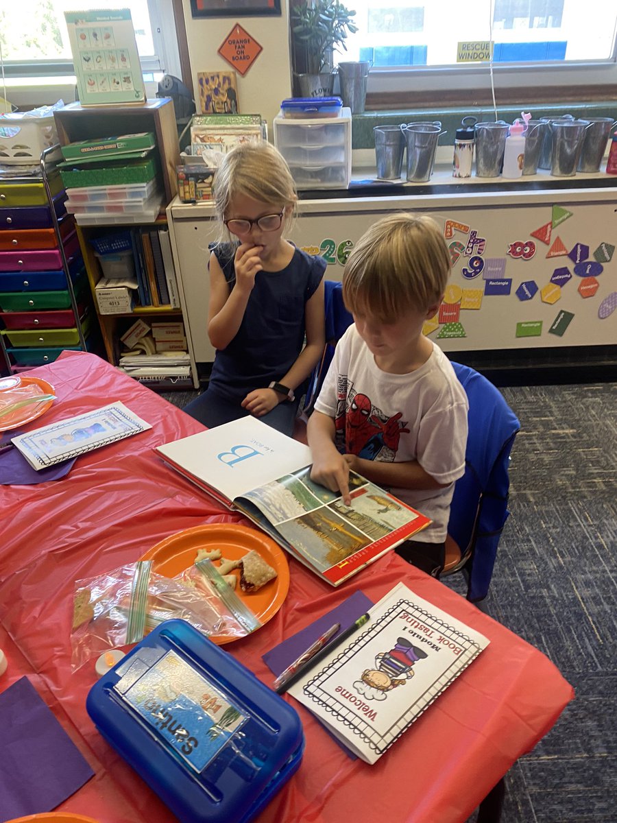 Welcome to the Wit and Wisdom Cafe!  We had a book tasting before we dive into our first module, A World of Books!