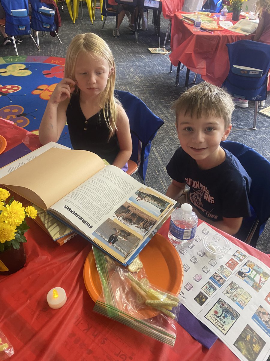 Emerson1stGrade's tweet photo. Welcome to the Wit and Wisdom Cafe!  We had a book tasting before we dive into our first module, A World of Books! https://t.co/Ov2yg7Acrb