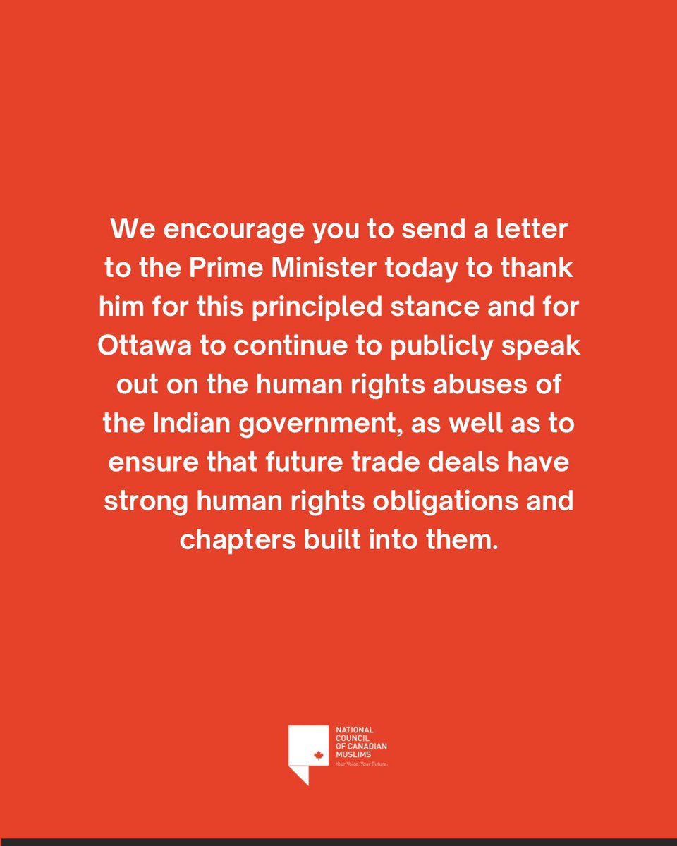 nccm's tweet photo. 1/7. Prime Minister Justin Trudeau took an important step in the right direction at the latest #G20 meetings as he showed and voiced discomfort at India's worsening human rights record, while also speaking to issues of foreign interference. https://t.co/ykAV2L7WMy