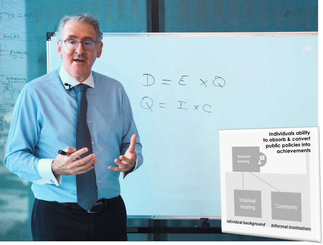 Let's explore with Fadi Farra, one of our #quantumgovernance book authors, the Quantum Learning (Q) block of development &amp; the #individuals ability to absorb &amp; convert public interventions into achievements &amp; benefits.
youtu.be/dPFqRofYR_Q

#policymakers #Wellbeing #community