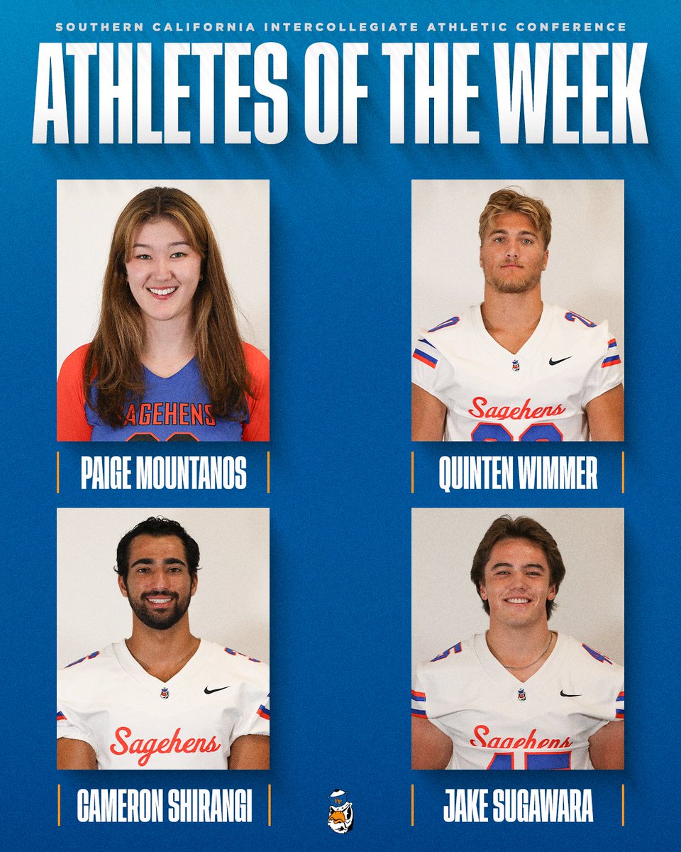 Congratulations to all four of our SCIAC Athletes of the Week! #GoSagehens