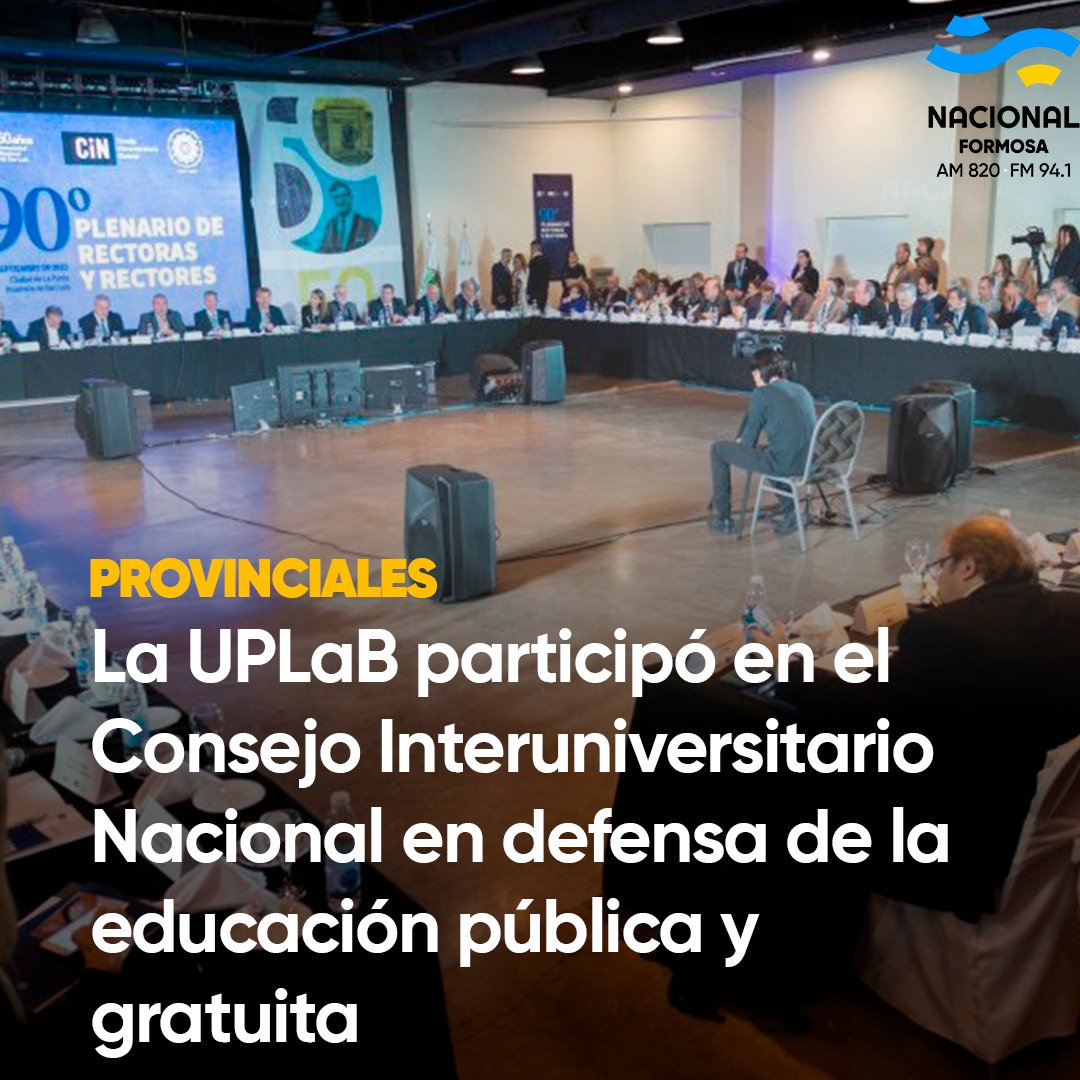 #PROVINCIALES - LA UPLAB PARTICIPÓ EN EL CONSEJO INTERUNIVERSITARIO EN DEFENSA DE LA EDUCACIÓN PÚBLICA Y GRATUITA

instagram.com/p/CxETWoFgMZk/