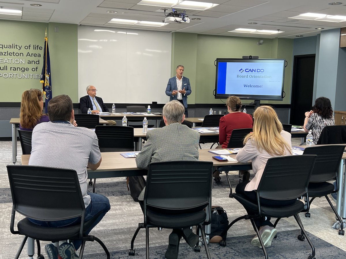 hazletoncando's tweet photo. Earlier today, new members of our Board of Directors were given a brief overview of our history, community impact, and their responsibilities.
Join us in welcoming them to the 2023-24 CAN DO Board of Directors! 🥳💙
#CANDO #CANDOBoard #NewBoardOrientation2023 https://t.co/ygNoIQzwmT
