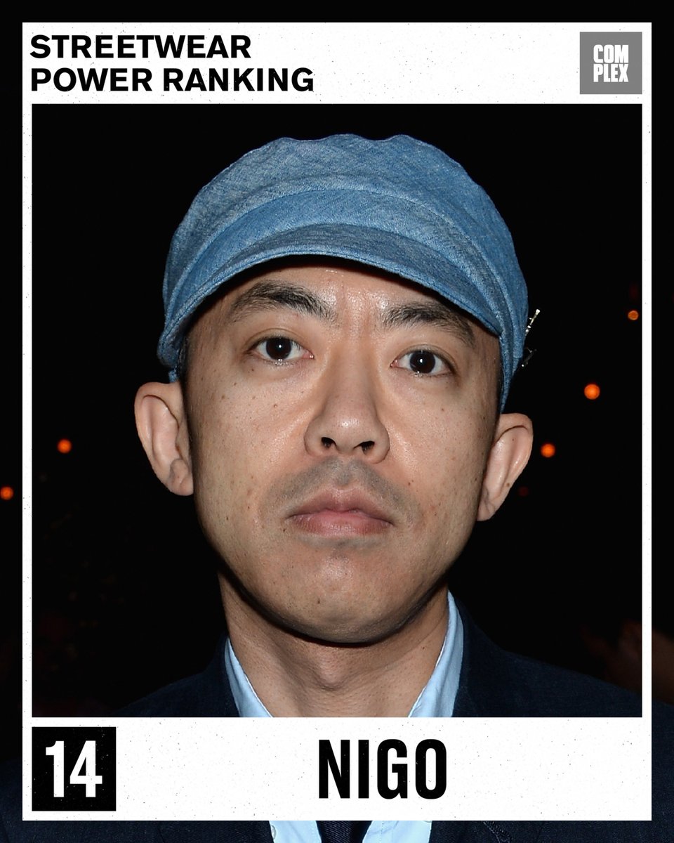 Complex's tweet photo. @CLINT419 @awakenyclothing @YOON_AMBUSH @walesbonner @PALACELONDON @JoeFreshgoods @TheSocialStatus @maniere_usa #14 - Nigo
FULL RANKING HERE: https://t.co/QjVqo6kTqa. #ComplexVolume https://t.co/2gEXM4Pj4T