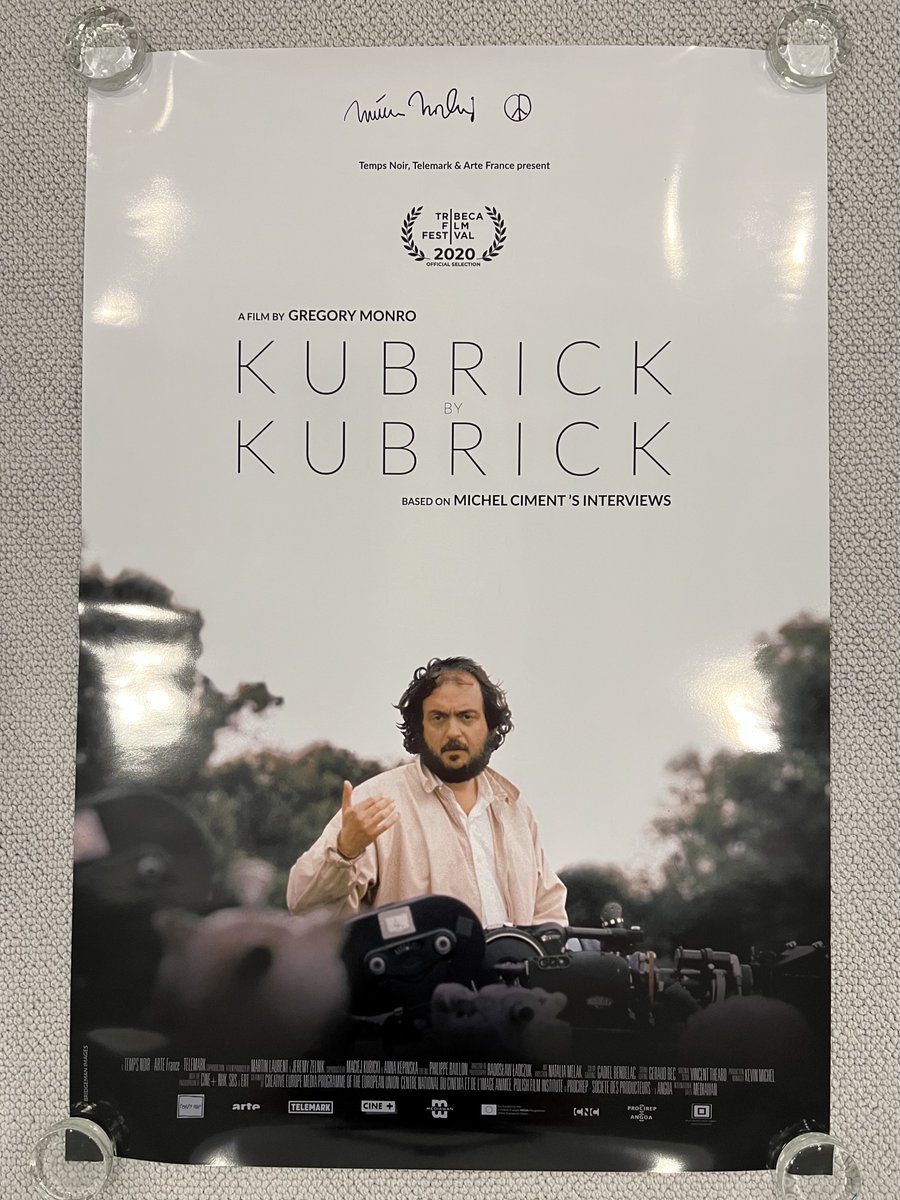 RT (Repost) by Monday, September 18 for a chance to win this signed 27x40-inch movie poster for <a href="/gregmonro/">Gregory Monro</a>'s documentary KUBRICK BY KUBRICK, based on Michel Ciment's interviews! I’ll pick one winner and announce next #ModineMonday. Good luck!