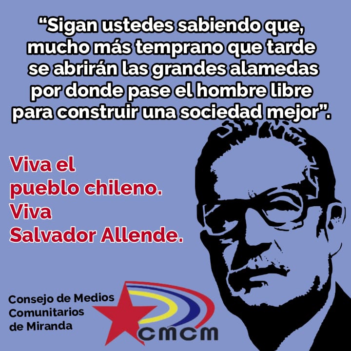 VictorS2312's tweet photo. COMO OLVIDAR EL GOLPE DE ESTADO Y ASESINATO DE SALVADOR ALLENDE,YO PARTICIPE EN LA PROTESTA QUE SE DESARROLLÓ EN CARACAS,HASTA LA VICTORIA SIEMPRE!!!! https://t.co/v8VRFGM6Il