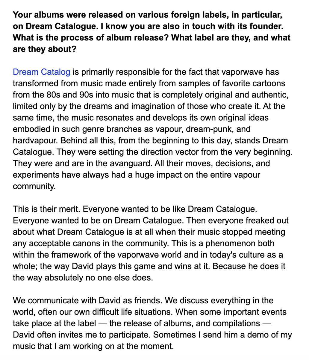 dreamcatevo's tweet photo. Ross Khmil talked about Dream Catalogue in his new interview with Kyiv-based rave organisation CXEMA

Check out the full interview, covering stuff from around the whole Dreampunk scene and various other internet music, with a mystical mix to go with it

https://t.co/kHDoUXzAv7 https://t.co/tPX0yvZF2y
