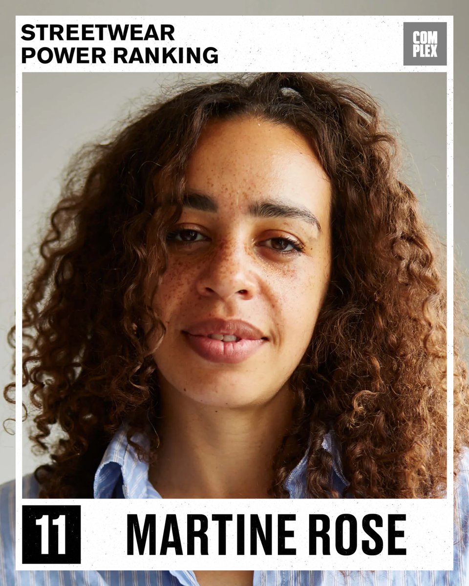 Complex's tweet photo. @CLINT419 @awakenyclothing @YOON_AMBUSH @walesbonner @PALACELONDON @JoeFreshgoods @TheSocialStatus @maniere_usa @tylerthecreator @Rhuigi #11 - Martine Rose
FULL RANKING HERE: https://t.co/QjVqo6kTqa. #ComplexVolume https://t.co/4N5n2S9ngG