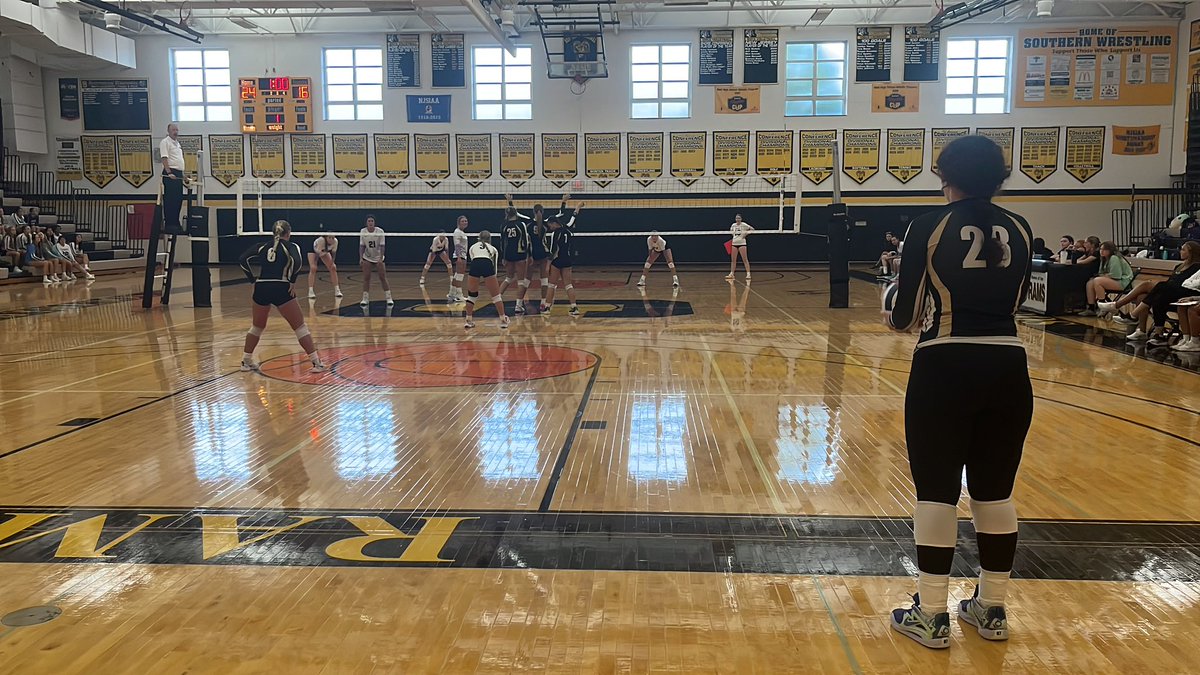 scott_lqd's tweet photo. No. 23 Molly Regulski delivers the set point for Southern to go up 1-0 (25-16) against a formidable foe in Old Bridge. 

Southern stayed in control throughout set one, and has Old Bridge confused. 

The Shore’s number one team is showing why they are number one.

@DonohueJr @JCarelliSSN