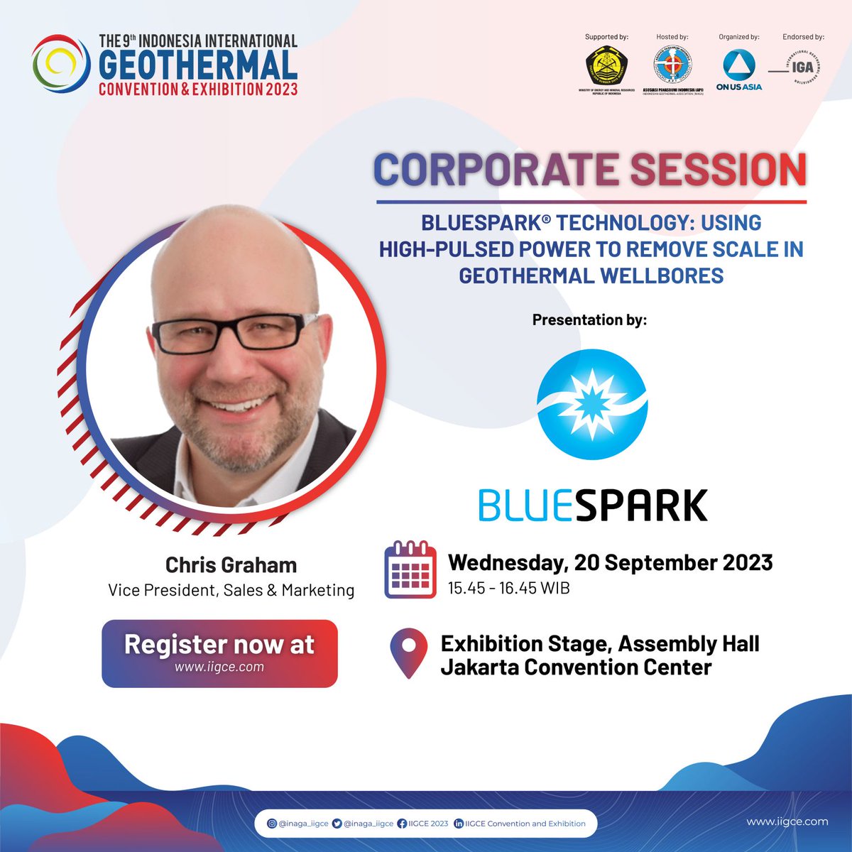 Blue Spark Energy is thrilled to announce our participation at the <a href="/inaga_iigce/">IIGCE 2024</a>  next week! 

Vice President of Sales &amp; Marketing, Chris Graham, will be speaking on Wednesday, September 20th, at 15:45 on the Exhibition Stage. 

#geothermalenergy