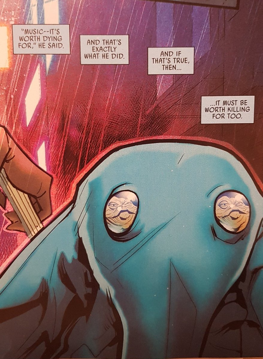 I didn't think it was possible for me to love Max Rebo more than I already did... Then @djolder wrote this brilliant comic with amazing artwork by @PaulFry1138 & beautiful colours by @co_carloslopez - wow. I could read a whole series on him, he's a lil cutie but is quite complex!