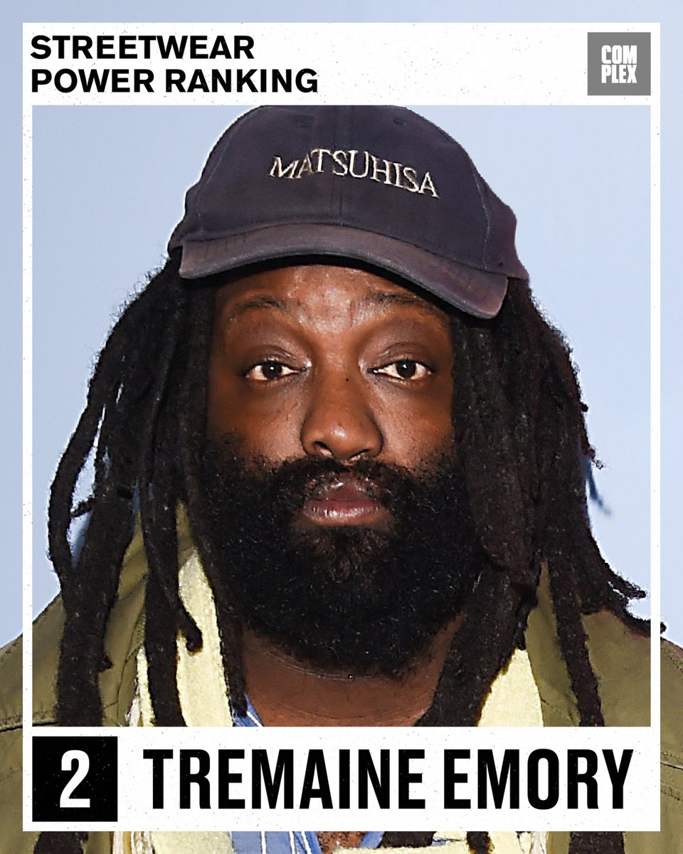Complex's tweet photo. @CLINT419 @awakenyclothing @YOON_AMBUSH @walesbonner @PALACELONDON @JoeFreshgoods @TheSocialStatus @maniere_usa @tylerthecreator @Rhuigi @trvisXX @Stussy @alexarnault @RonnieFieg @Supreme_NYC @Pharrell @JERRYlorenzo #2 - Tremaine Emory (@DenimTears)
FULL RANKING HERE: https://t.co/QjVqo6kTqa. #ComplexVolume https://t.co/PDu98qQKi7