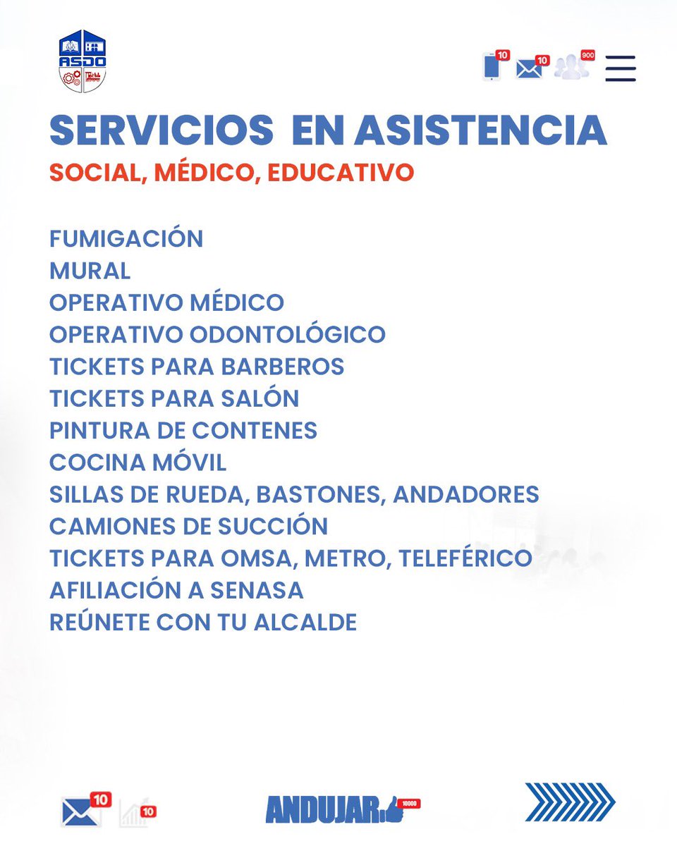 Una vez más llega a ti "Alcaldía en Tu Barrio". Acompáñanos mañana martes a partir de las 9:30AM en la Cancha del Ivan Guzmán Klang y disfruta de los servicios que tendremos disponibles. ¡Te esperamos! 🏙️✨

#AlcaldiaSDO #AlcaldiaEnTuBarrio #ServicioComunitario