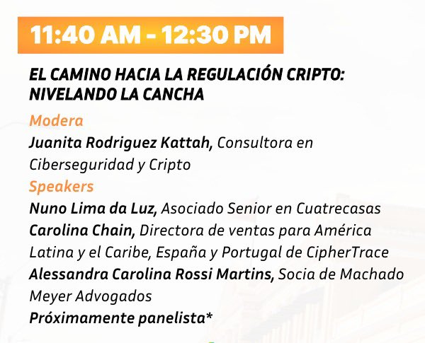jrodriguezk's tweet photo. Colombia prepara su cripto regulación. En este marco, estoy muy honrada de moderar en el Latam Fintech Market 2023 un panel para entender lo que está pasando en Colombia y el mundo en la materia. Los espero en Barranquilla el 28 y 29 de septiembre! https://t.co/8dR5FXZwcI