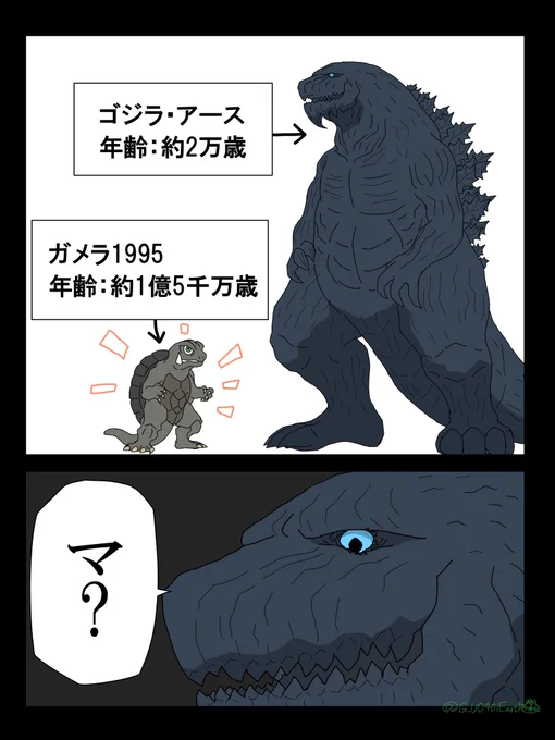 お年寄りな怪獣たち #ゴジラ #ガメラ  #アニゴジ