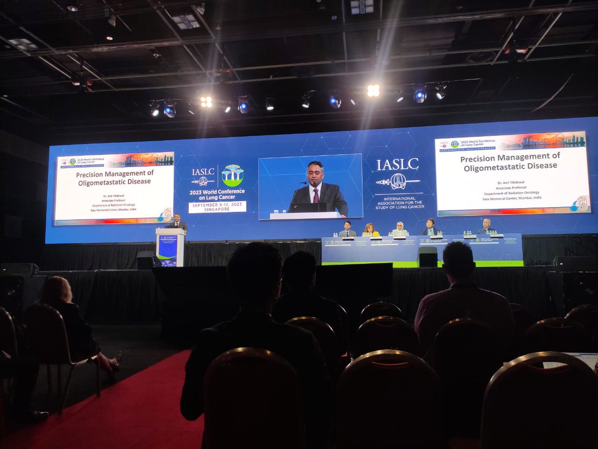 Honored and privileged to deliver a Plenary Talk on Precision Management of Oligometastatic NSCLC at #WCLC23 #IASLC @RimaPathak1 @AgrawalAmiya @RadOncTMC @TataMemorial @niyogidevayani @drsabita @DrBezjakRO @HegiFiona @DrVijayPatil11