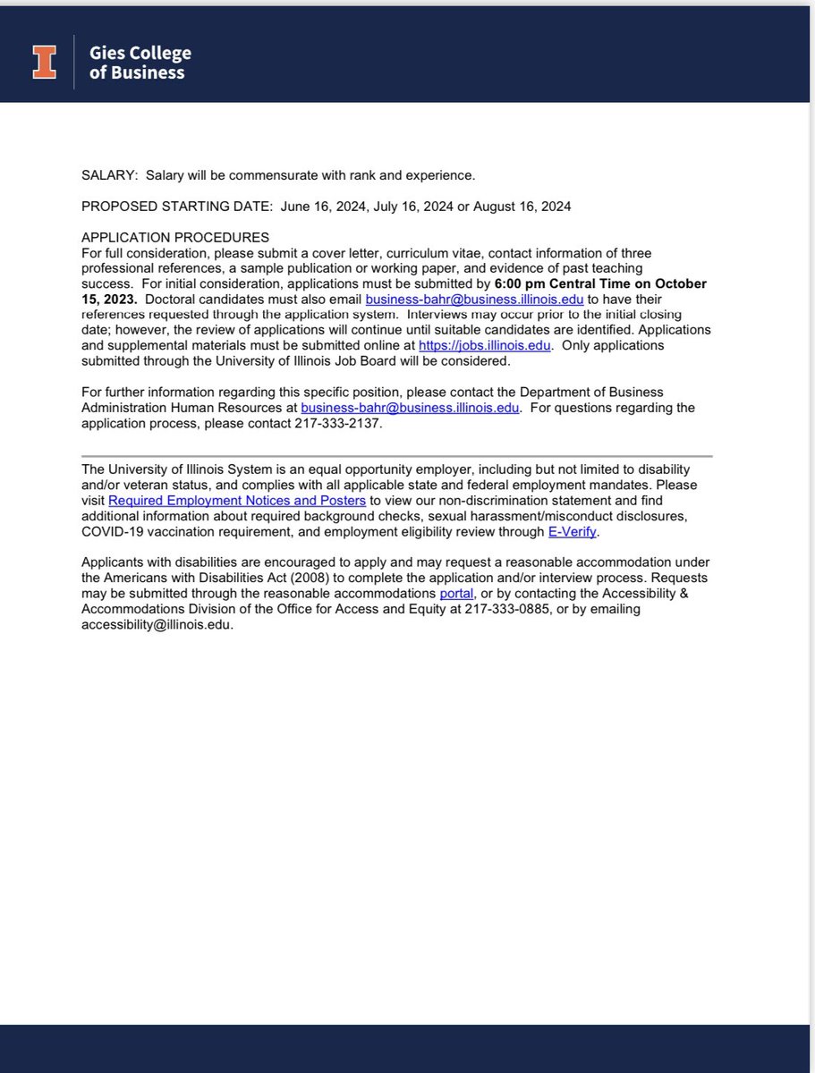 tukasuy's tweet photo. We’re hiring! The Organizational Behavior and Business Law group @giesbusiness @UofIllinois seeks to fill an open-rank, tenure-track position in the area of Macro- or Meso-OB. We’re super fun and egalitarian group of scholars passionate about research that matters. Plz apply! https://t.co/W9I870LkHh