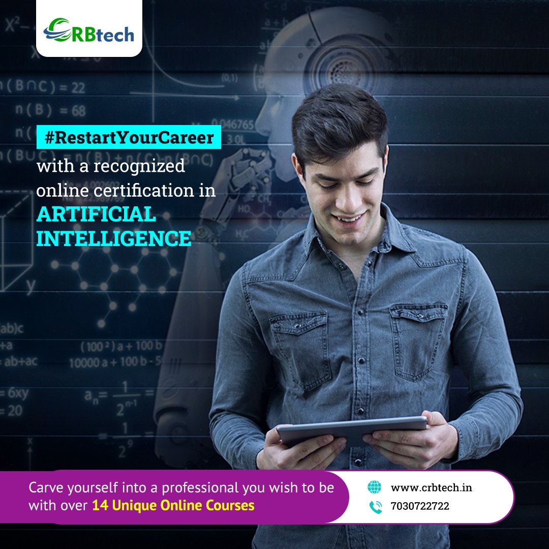 CRB_Tech's tweet image. Master the future of advanced technology with an Artificial Intelligence & Machine Learning Course. Get certified from home today.
For more details call 7030722722 or visit crbtech.in
#BestMachineLearningCourse #BestArtificialIntelligenceCourse #MachineLearning
