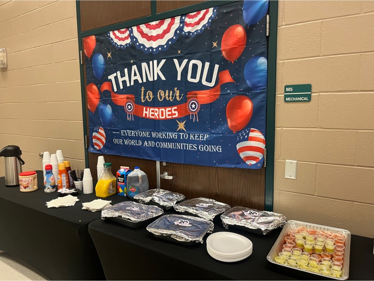 HumbleISD_PLE's tweet photo. Special shout out to our First Responders in the PLE Community!! Today we showed our appreciation by providing breakfast! Thank you for your service! https://t.co/YBD7WGd8FN