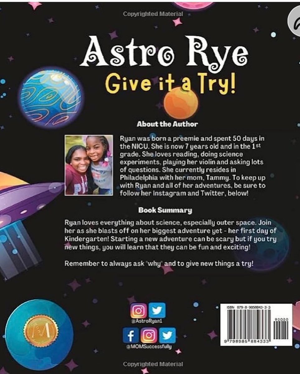 Rye's Book "Astro Rye Give it a Try" is currently available online at Barnes and Noble, Amazon and Walmart. Grab your copy today and be sure to tell a friend! Rye is also getting ready for her annual #astroRyanBdaycleanup so stay tuned 💜 #astroryegiveitatry #Ryeaskswhy