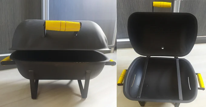 Churrasqueira Portátil Móvel Pro Tork Texas Usa Grill Mini Bafo Camping + Grelha