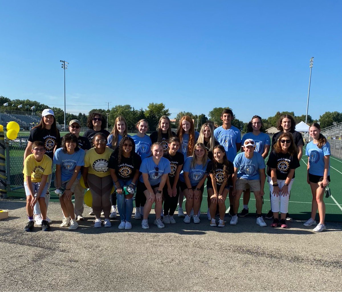 PfieldSuicPrev's tweet photo. Thank you to everyone who helped make the Suicide Prevention Walk possible! It was great to see everyone come together as a community to take a step towards breaking the stigma surrounding suicide and mental health! 🎗️ #yourstoryisntover https://t.co/Wr2Do8NMow