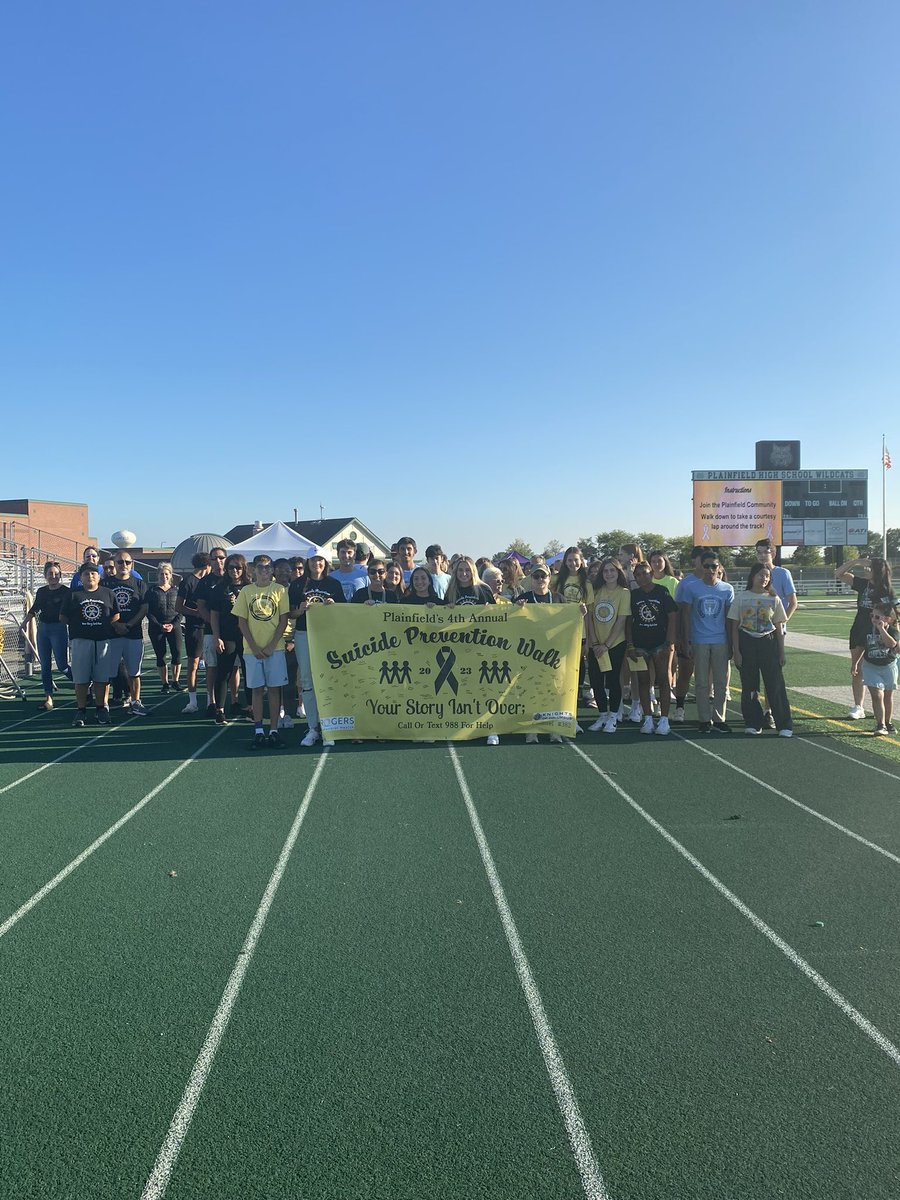 PfieldSuicPrev's tweet photo. Thank you to everyone who helped make the Suicide Prevention Walk possible! It was great to see everyone come together as a community to take a step towards breaking the stigma surrounding suicide and mental health! 🎗️ #yourstoryisntover https://t.co/Wr2Do8NMow