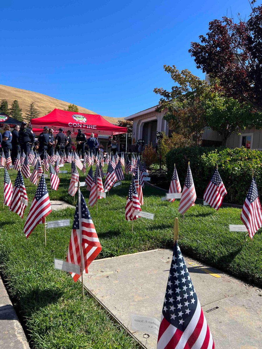 ContraCostaFire's tweet photo. Thank you to everyone who joined us for the Annual Fallen Firefighter Memorial Service. We will never forget the ultimate sacrifices made on this day 22 years ago. You can find the archived livestream on our Facebook page in case you missed it. https://t.co/dZ0GB2ToSv