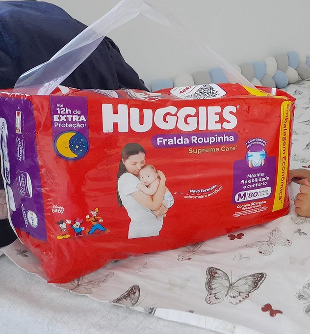 Compre 3 Fralda Huggies Supreme Care Roupinha M – 80 fraldas