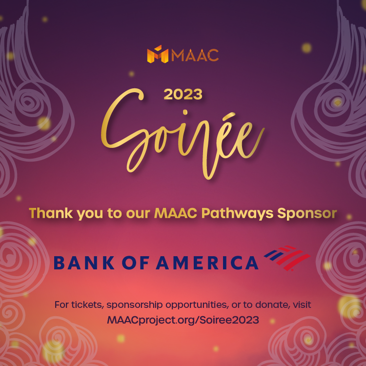 MAAC_1965's tweet photo. Let's give a big round of applause to our #MAACSoiree2023 Pathways Sponsor @BankofAmerica for their commitment to the communities we serve. 🎉👏 Through this partnership we're creating more opportunities to foster economic mobility for families. 

#MAACThanks https://t.co/R0Ywb7gYSS