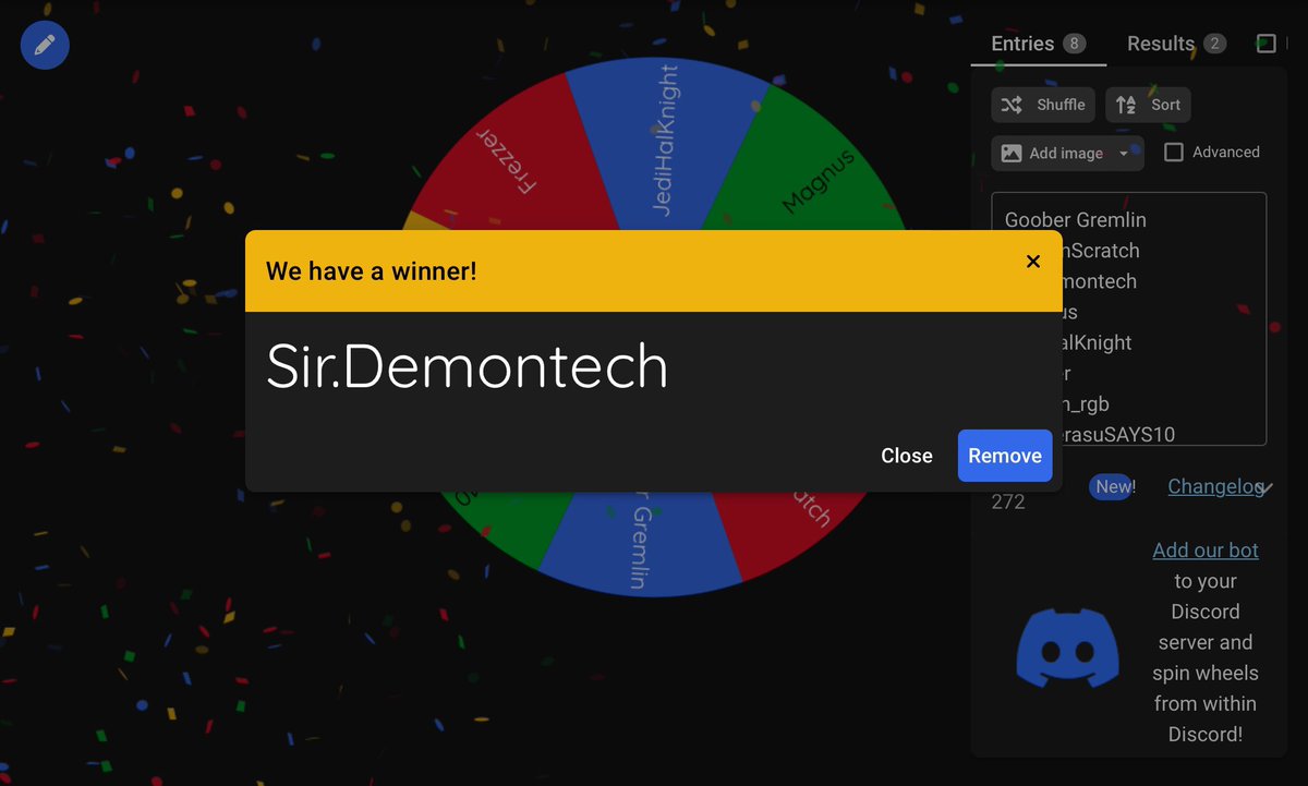 @Sir_Demontech won a free avi texture! Next time I do a raffle I’ll plan it more better! Take care everyone!