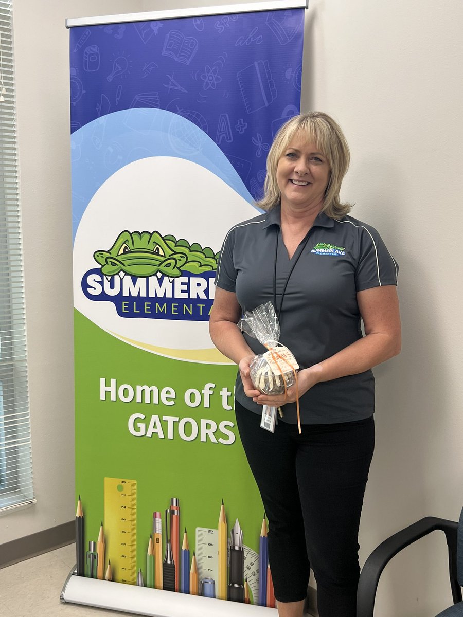 Congratulations to Delaine Bender, Principal of the Year nominee for Elementary Cadre 10!  The  Summerlake Gators are proud of their principal!   @SummerlakeOCPS @KiranSingh_OCPS