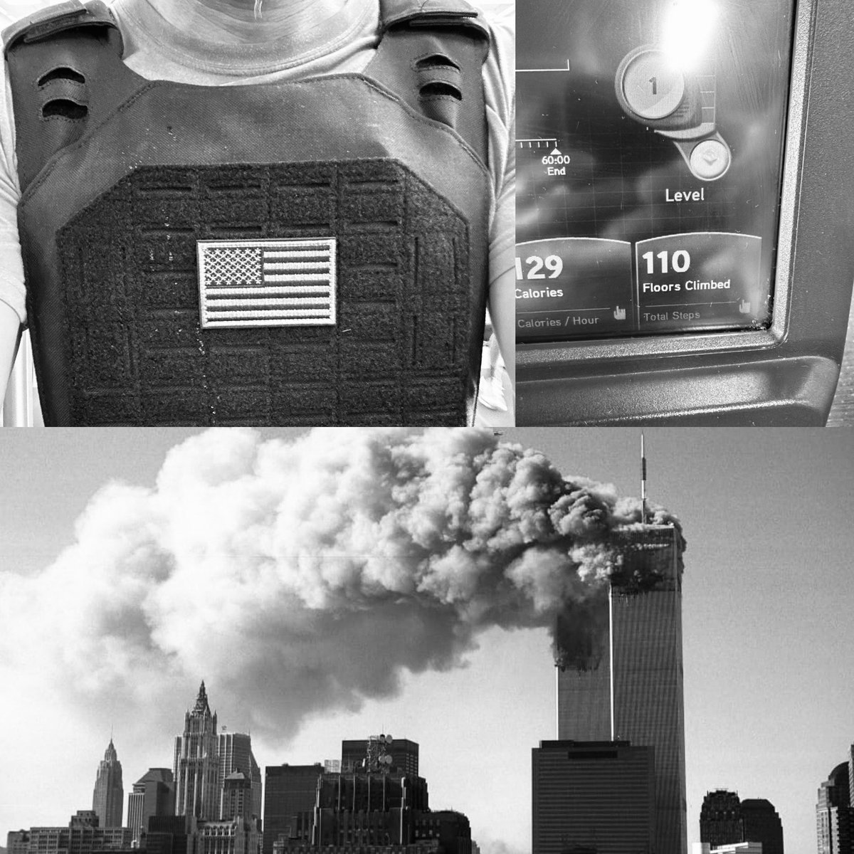 Never Forget — 110 story weighted climb  in remembrance.