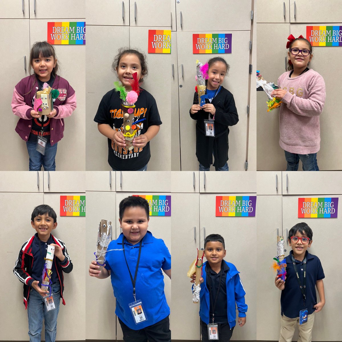 PadronMrs's tweet photo. Totem poles demonstrating at least 3 different textures! Such a fun activity! Can’t wait for the next one! @Keonaka1 @HESLancaster #TigerUp #InspireEmpowerRoar #FirstGrade #STEAMactivity https://t.co/XkLW3FliRg