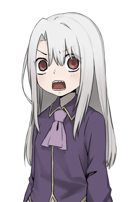 んで、エルデンリングの解説してくれるイリヤちゃんの表情差分。他にもあるけどお気に入りの4枚#イリヤ #立ち絵 