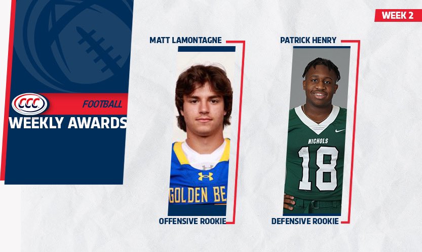 CNE_Sports's tweet image. Football Student Athletes of the Week! 🏈

Story here ➡️ bit.ly/3PyBru5

@HussonUEagles @WNE_GoldenBears @ncbison