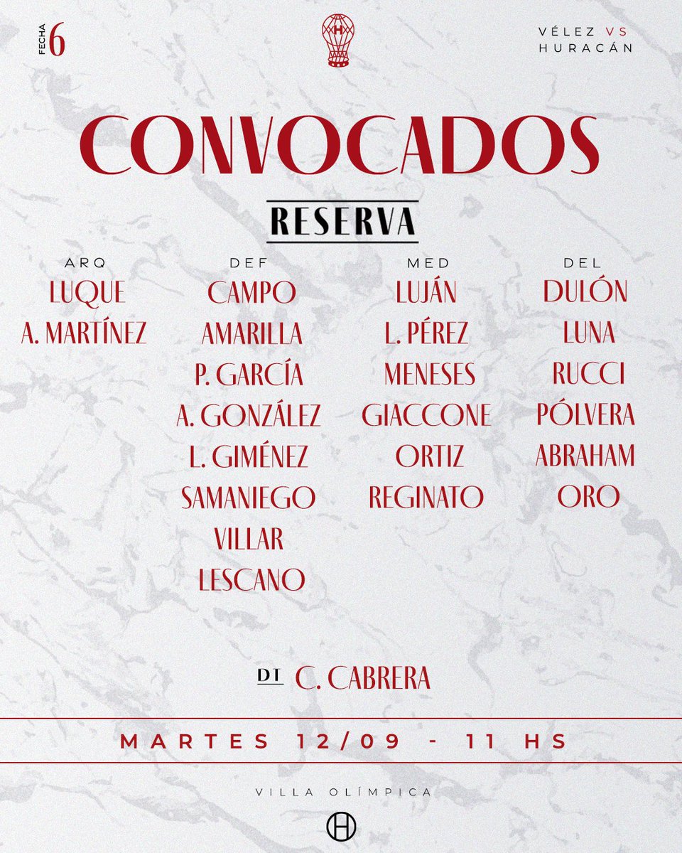 CAHuracan's tweet photo. 🔜 ¡Próximo partido!

🏆 #CopaProyección
🆚 #Vélez
🗓️ Martes 12/9
🕚 11:00
🏟️ Villa Olímpica 
📱 Podés mirarlo en vivo y de manera gratuita si te registrás en https://t.co/SnSYIYTJwy

#VamosGlobo 🎈
#VamosLosPibes https://t.co/M2N4W8VCu2