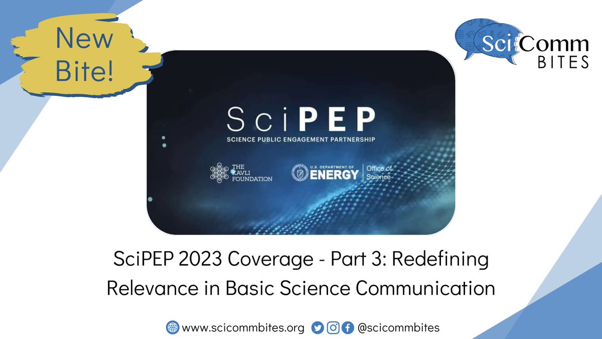 SciCommBites (@scicommbites) on Twitter photo 💬New #SciCommBites post💬 by <a href="/SciCommBites/">SciCommBites</a>!
SciPEP 2023 Coverage - Part 3: Redefining Relevance in Basic Science Communication
Read at scicommbites.org/post/scipep-20…!
#SciComm #SciEngage #ScienceBitesBlogging
<a href="/science_bites/">Science Bites</a>
<a href="/scicommtrainers/">SciComm Trainers Network</a> 💬New #SciCommBites post💬 by <a href="/SciCommBites/">SciCommBites</a>!
SciPEP 2023 Coverage - Part 3: Redefining Relevance in Basic Science Communication
Read at scicommbites.org/post/scipep-20…!
#SciComm #SciEngage #ScienceBitesBlogging
<a href="/science_bites/">Science Bites</a>
<a href="/scicommtrainers/">SciComm Trainers Network</a>