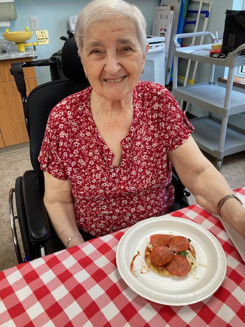 ElliottGuelph's tweet photo. Italian Residents enjoyed an afternoon feeling as if they were back in Italy again at the Italian Social - making personal pizzas and enjoying espresso and cookies! Mangia! #longtermcare #oltca #advancingseniorcare #carfseeandshare #italian #orca #rhra #recreationtherapy https://t.co/YuYJOBQwHb