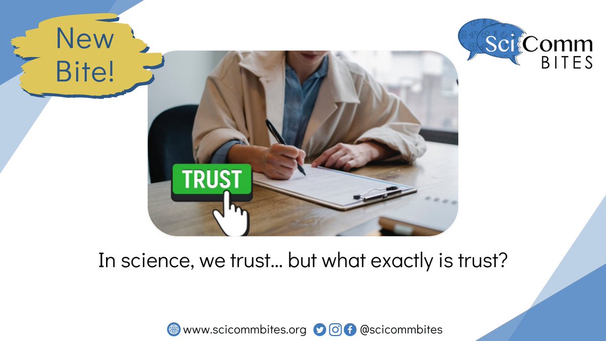 💬New #SciCommBites post💬 by Héctor L Torres Vera! In science, we trust… but what exactly is trust? Read at scicommbites.org/post/in-scienc…! #SciComm #SciEngage #ScienceBitesBlogging @science_bites @scicommtrainers