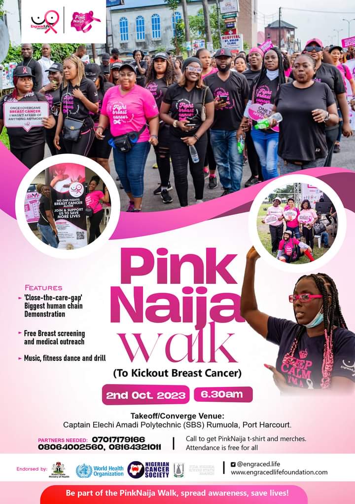 Choicewoko's tweet photo. Let's walk together to create awareness and kickout breast cancer.

2nd October, 2023. https://t.co/dQtLG7tZ8l