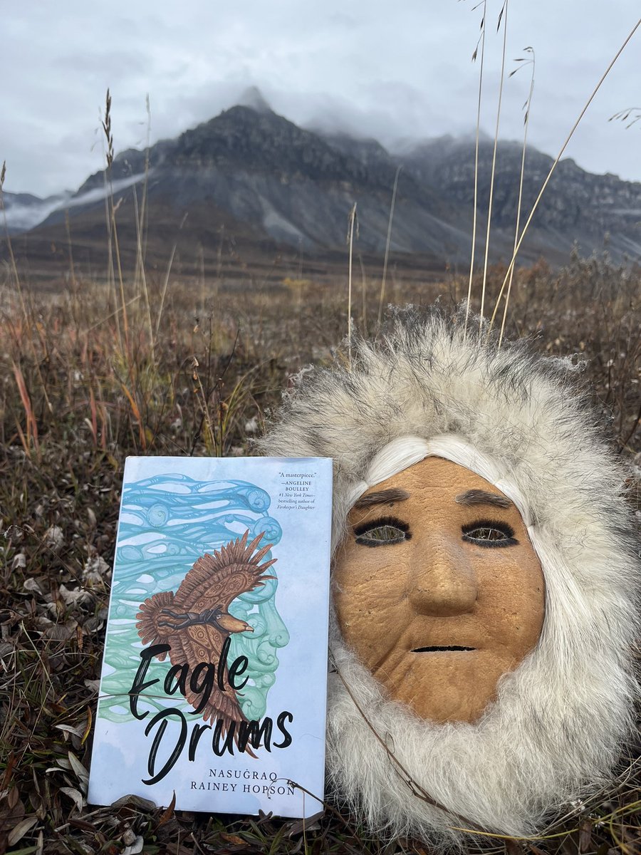 One more day till EAGLE DRUMS is out into the world! I am so excited for you all to read it! this picture features an Anaktuvuk Pass caribou skin mask ❤️#EAGLEDRUMS #alaska #middlegrade #book #indigenous #inupiaq #music #drum #myth #nativeamerican #history #adventure #survival